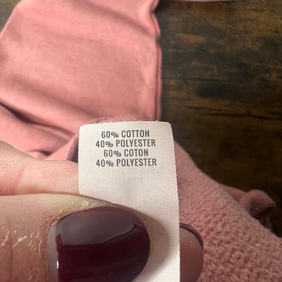 AERIE Women's Turtleneck Sweatshirt Maroon/Pink Oversized M Boxy Cozy Comfycore - Picture 10 of 10